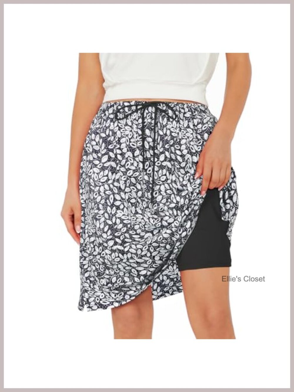 Women's Skort With Pockets Knee Length Athletic Golf Tennis Yoga Drawstring
